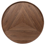 Brenda 1.1m Wooden Round Coffee Table - Walnut Coffee Table Century-Core