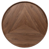 Brenda 1.1m Wooden Round Coffee Table - Walnut Coffee Table Century-Core