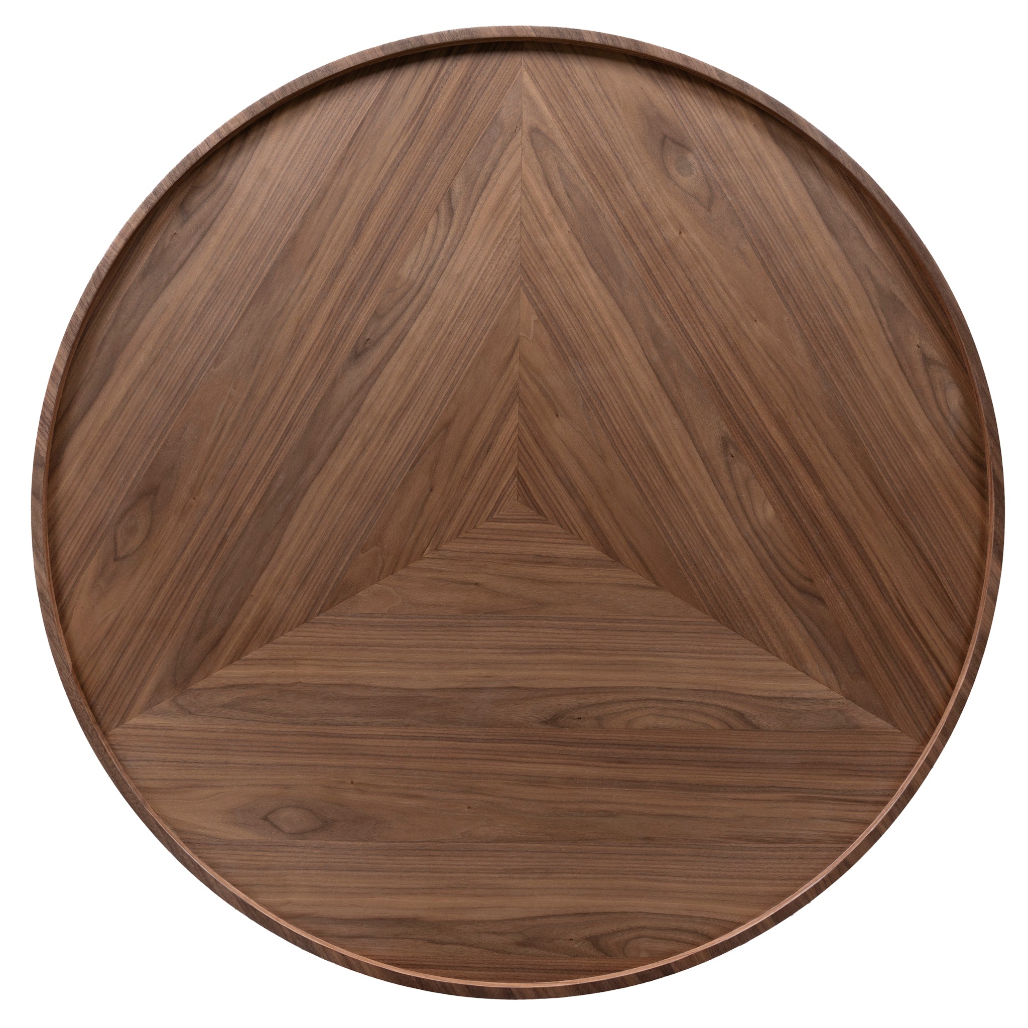 Brenda 1.1m Wooden Round Coffee Table - Walnut Coffee Table Century-Core