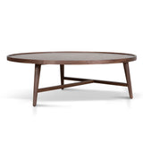 Brenda 1.1m Wooden Round Coffee Table - Walnut Coffee Table Century-Core