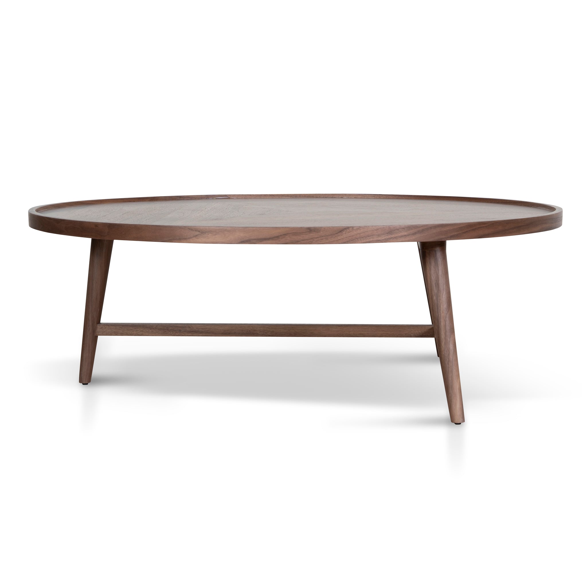 Brenda 1.1m Wooden Round Coffee Table - Walnut Coffee Table Century-Core