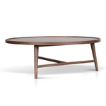 Brenda 1.1m Wooden Round Coffee Table - Walnut Coffee Table Century-Core