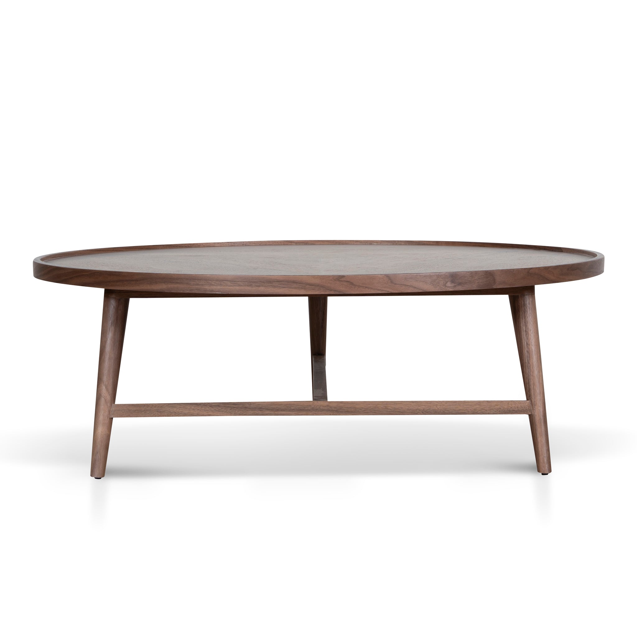 Brenda 1.1m Wooden Round Coffee Table - Walnut Coffee Table Century-Core