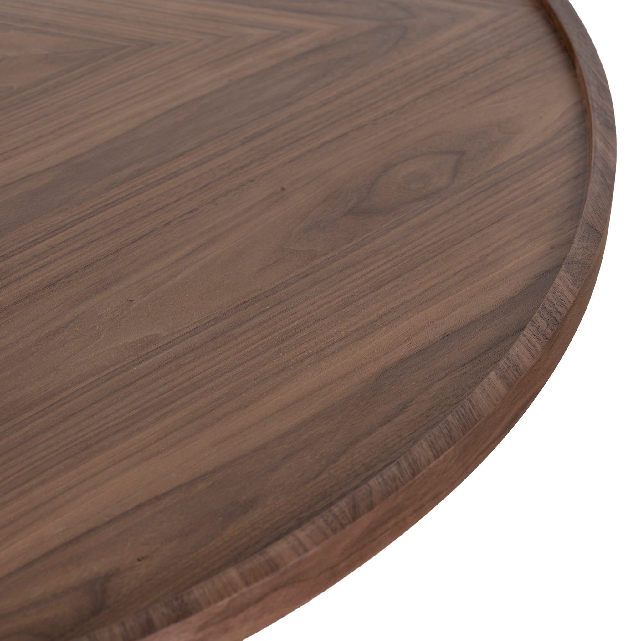 Brenda 1.1m Wooden Round Coffee Table - Walnut Coffee Table Century-Core