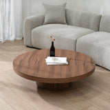 Erna 1.1m Round Coffee Table - Walnut Coffee Table Century-Core