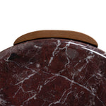 Marbela Nested Rosso Levanto Marble Coffee Table - Walnut Coffee Table NY-Core