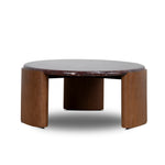 Marbela Nested Rosso Levanto Marble Coffee Table - Walnut Coffee Table NY-Core
