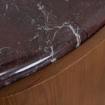 Marbela Nested Rosso Levanto Marble Coffee Table - Walnut Coffee Table NY-Core