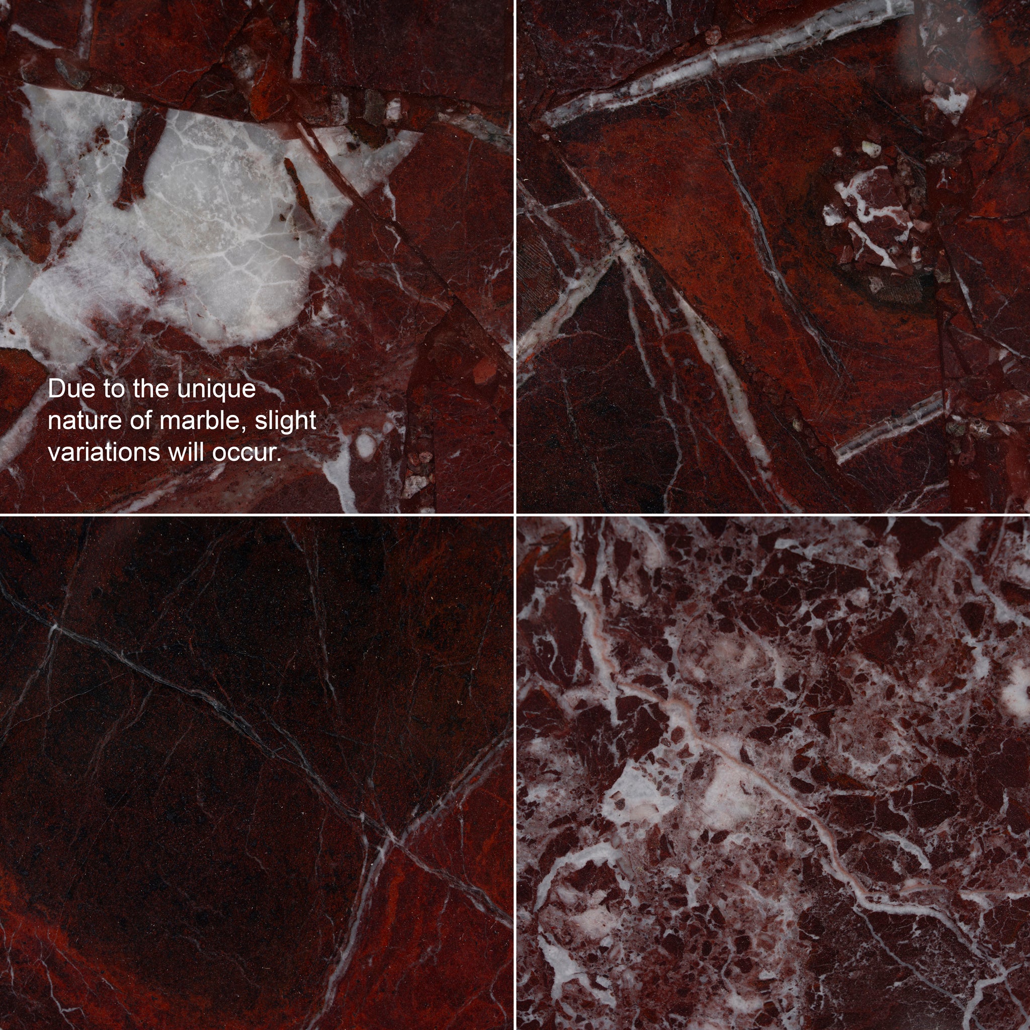 Marbela Nested Rosso Levanto Marble Coffee Table - Walnut Coffee Table NY-Core