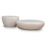 Caliza Nested Coffee Table - Ivory Beige Coffee Table NY-Core
