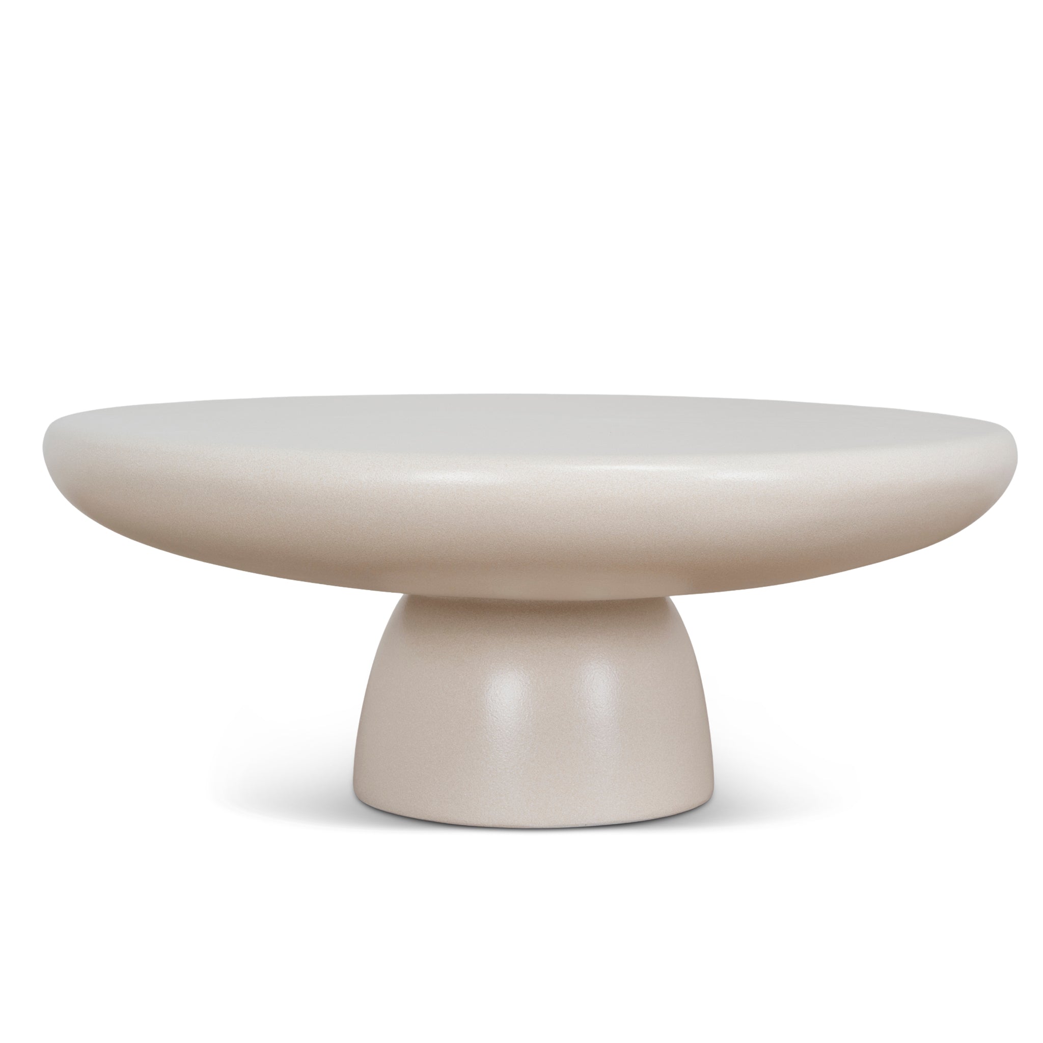 Valona 80cm Round Coffee Table - Ivory Beige Coffee Table NY-Core