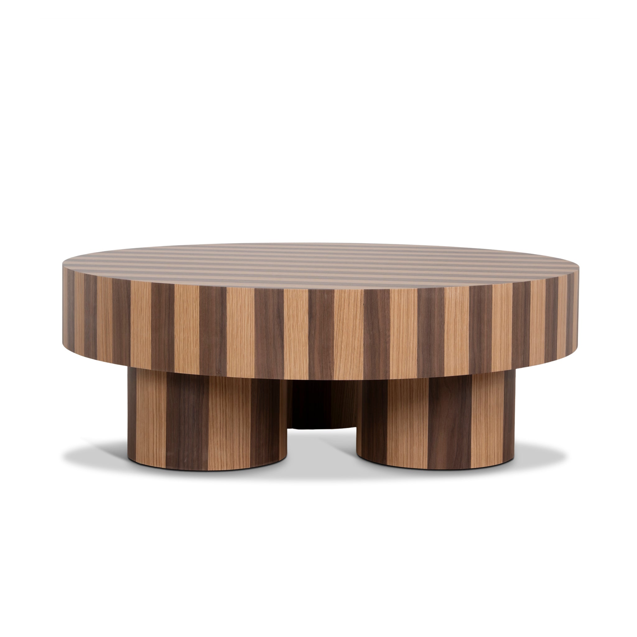 Artea 1m Round Coffee Table - Two Tone Natural Coffee Table Century-Core