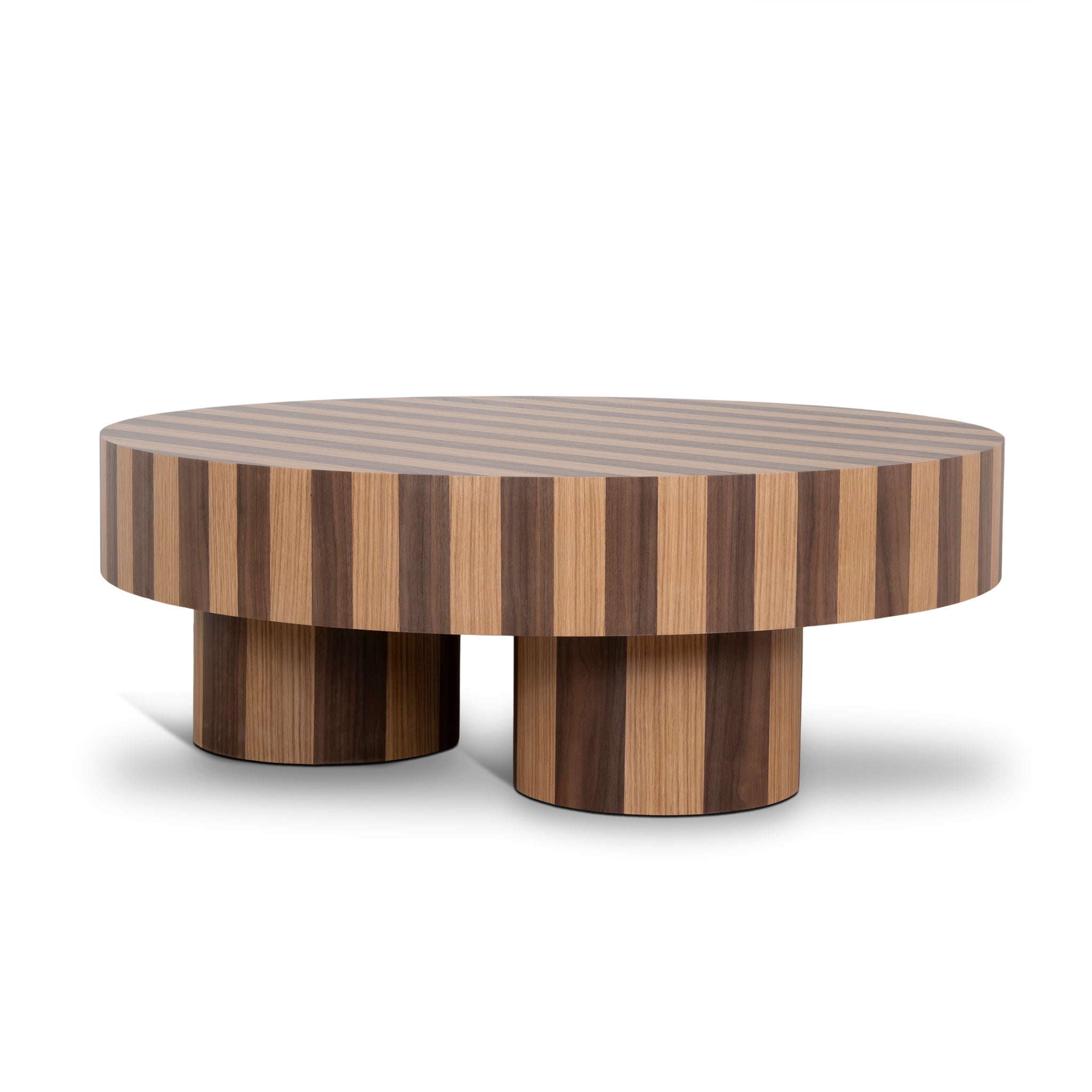 Artea 1m Round Coffee Table - Two Tone Natural Coffee Table Century-Core