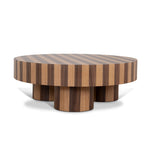Artea 1m Round Coffee Table - Two Tone Natural Coffee Table Century-Core