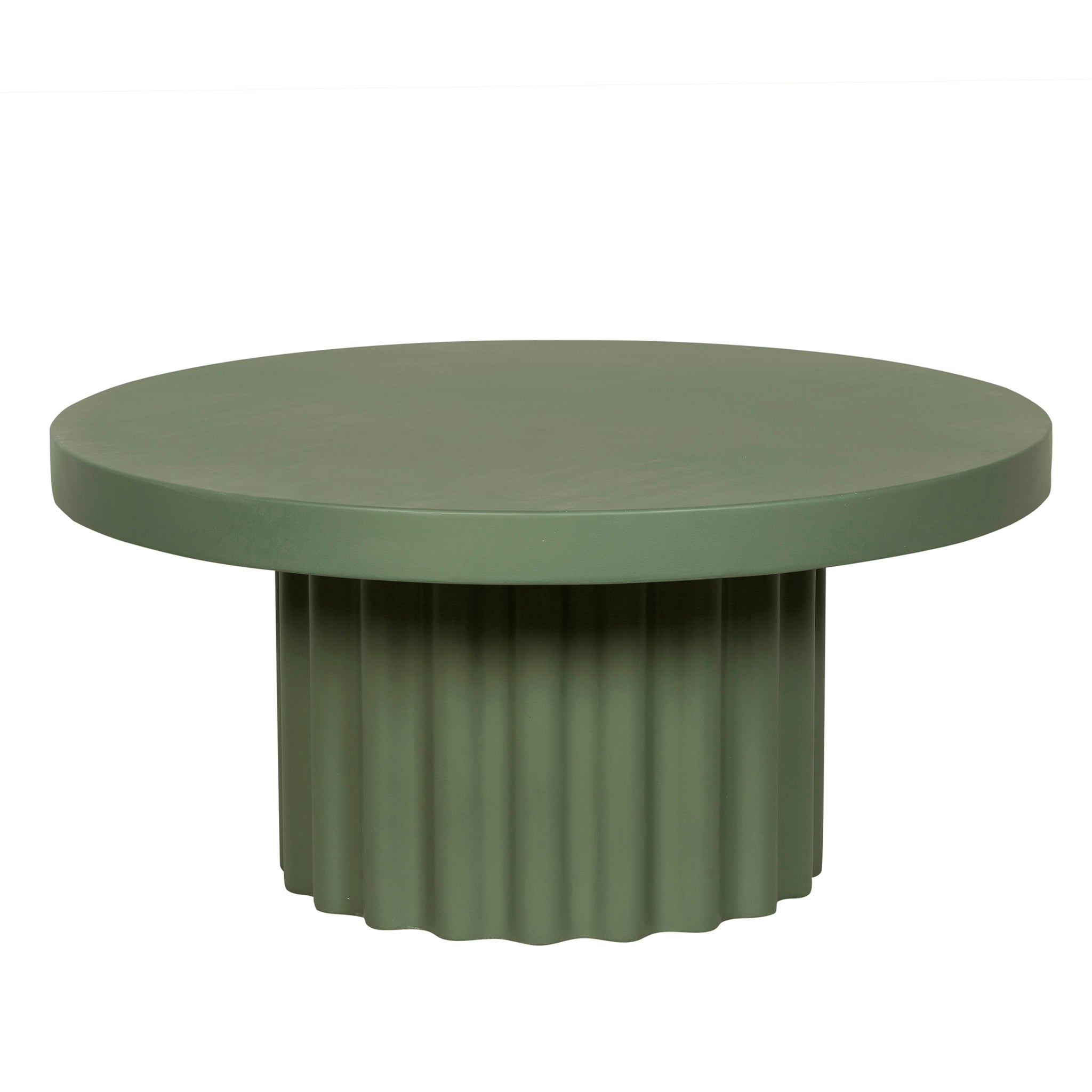 Sovana 90cm Concrete Coffee Table - Green | Interior Secrets