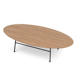 Linda 117.5cm Natural Ash Coffee Table - Black Legs Coffee Table Swady-Core