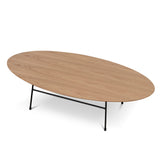 Linda 117.5cm Natural Ash Coffee Table - Black Legs Coffee Table Swady-Core