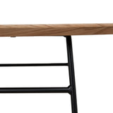 Linda 117.5cm Natural Ash Coffee Table - Black Legs Coffee Table Swady-Core