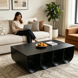 Vionta 1.1cm Coffee Table - Black Bo Craft-Core