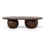 Monli 1.3m Elm Coffee Table - Walnut Coffee Table Nicki-Core