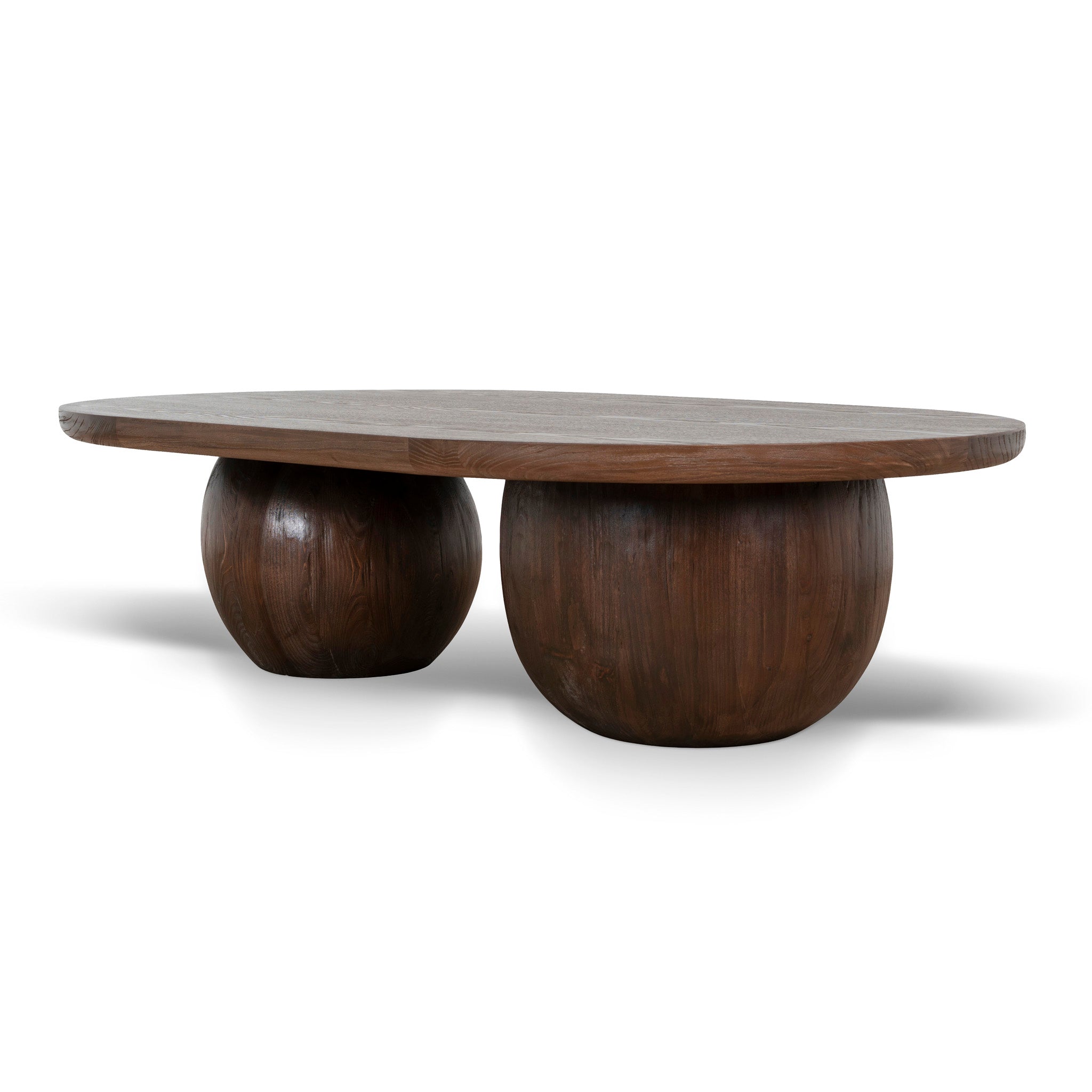 Monli 1.3m Elm Coffee Table - Walnut Coffee Table Nicki-Core