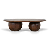 Monli 1.3m Elm Coffee Table - Walnut Coffee Table Nicki-Core