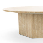 Hakimi 100cm Round Coffee Table - Cream Travertine Eastern-Local