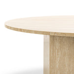 Hakimi 100cm Round Coffee Table - Cream Travertine Eastern-Local