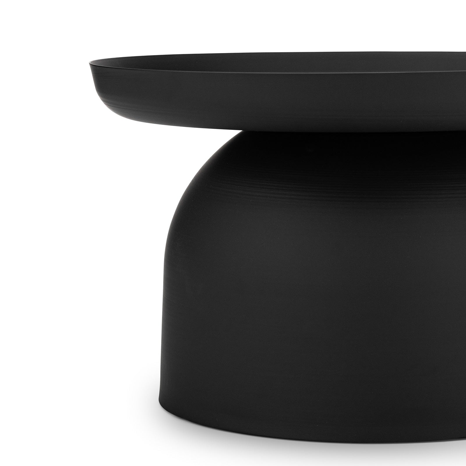 Orvano 60cm Round Coffee Table - Matte Black Coffee Table Eastern-Local