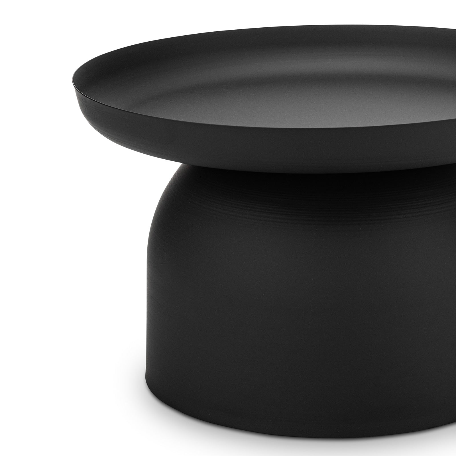 Orvano 60cm Round Coffee Table - Matte Black Coffee Table Eastern-Local