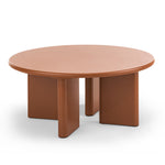Terren 80cm Round Coffee Table - Muted Terracotta Coffee Table Eastern-Local