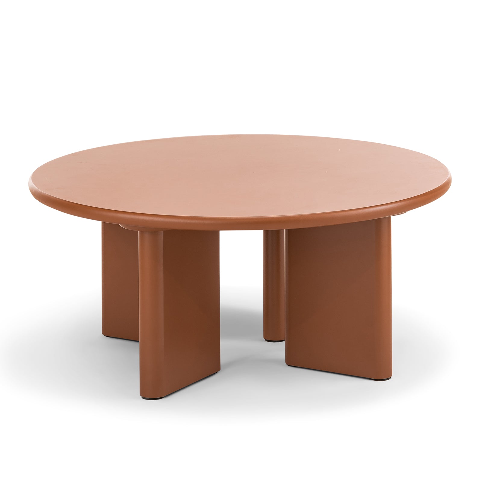 Terren 80cm Round Coffee Table - Muted Terracotta Coffee Table Eastern-Local