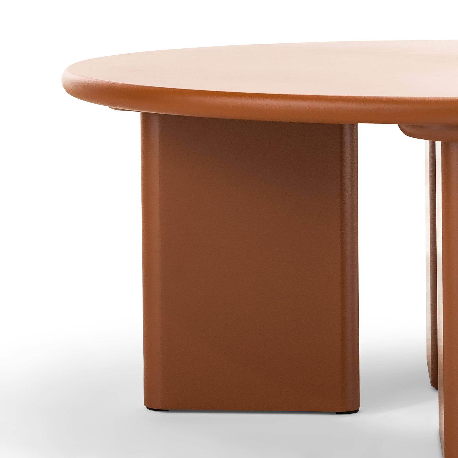 Terren 80cm Round Coffee Table - Muted Terracotta Coffee Table Eastern-Local
