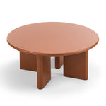 Terren 80cm Round Coffee Table - Muted Terracotta Coffee Table Eastern-Local