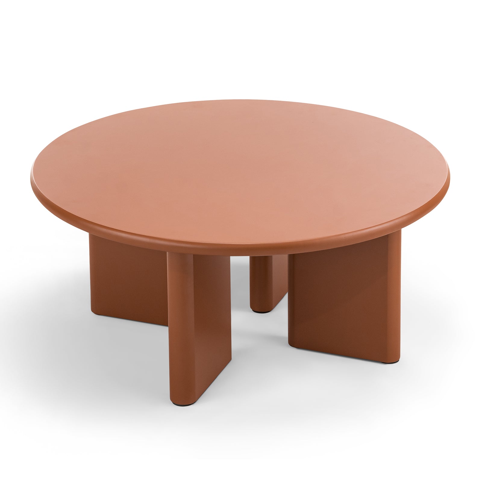Terren 80cm Round Coffee Table - Muted Terracotta Coffee Table Eastern-Local
