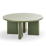 Terren 80cm Round Coffee Table - Olive Green Coffee Table Eastern-Local