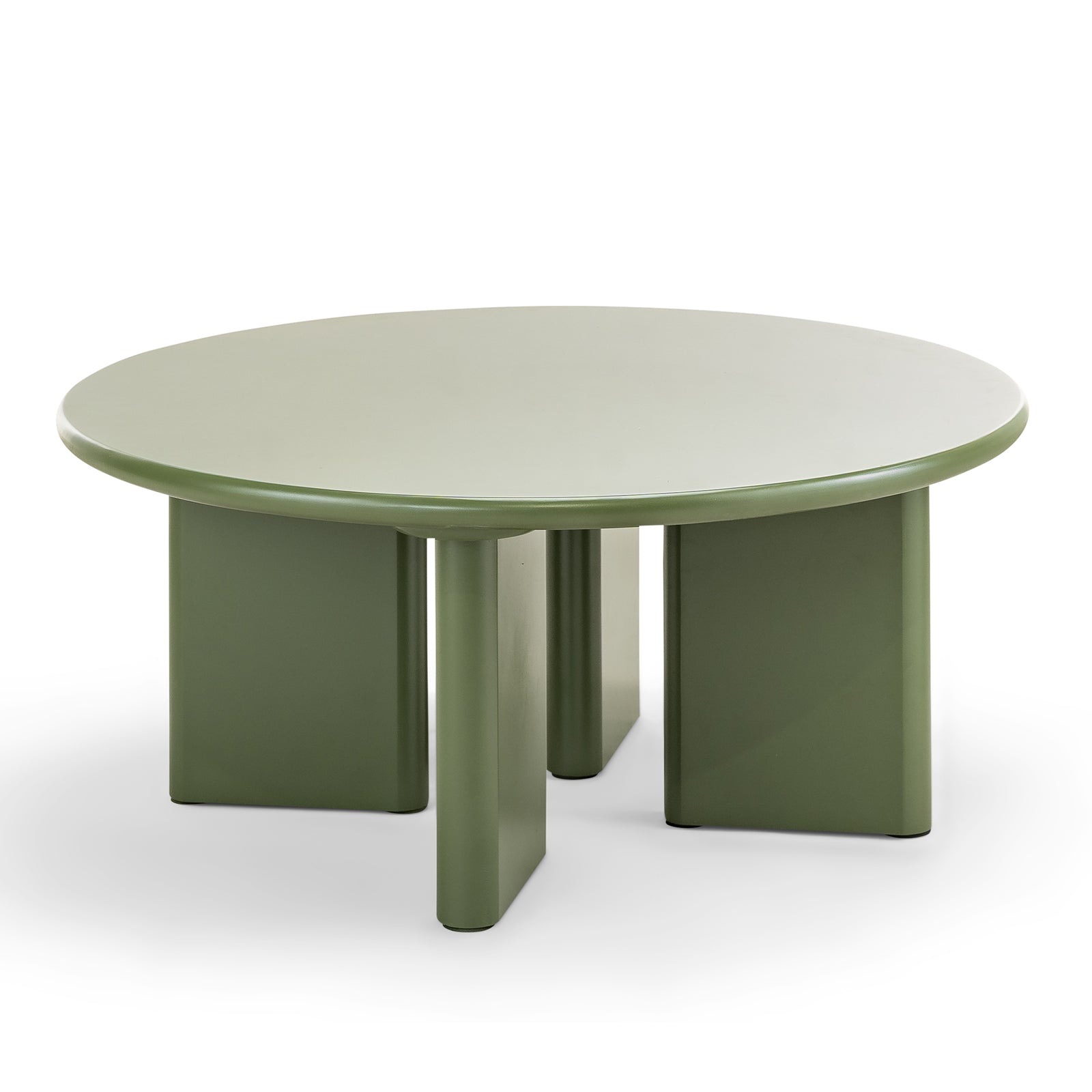 Terren 80cm Round Coffee Table - Olive Green Coffee Table Eastern-Local