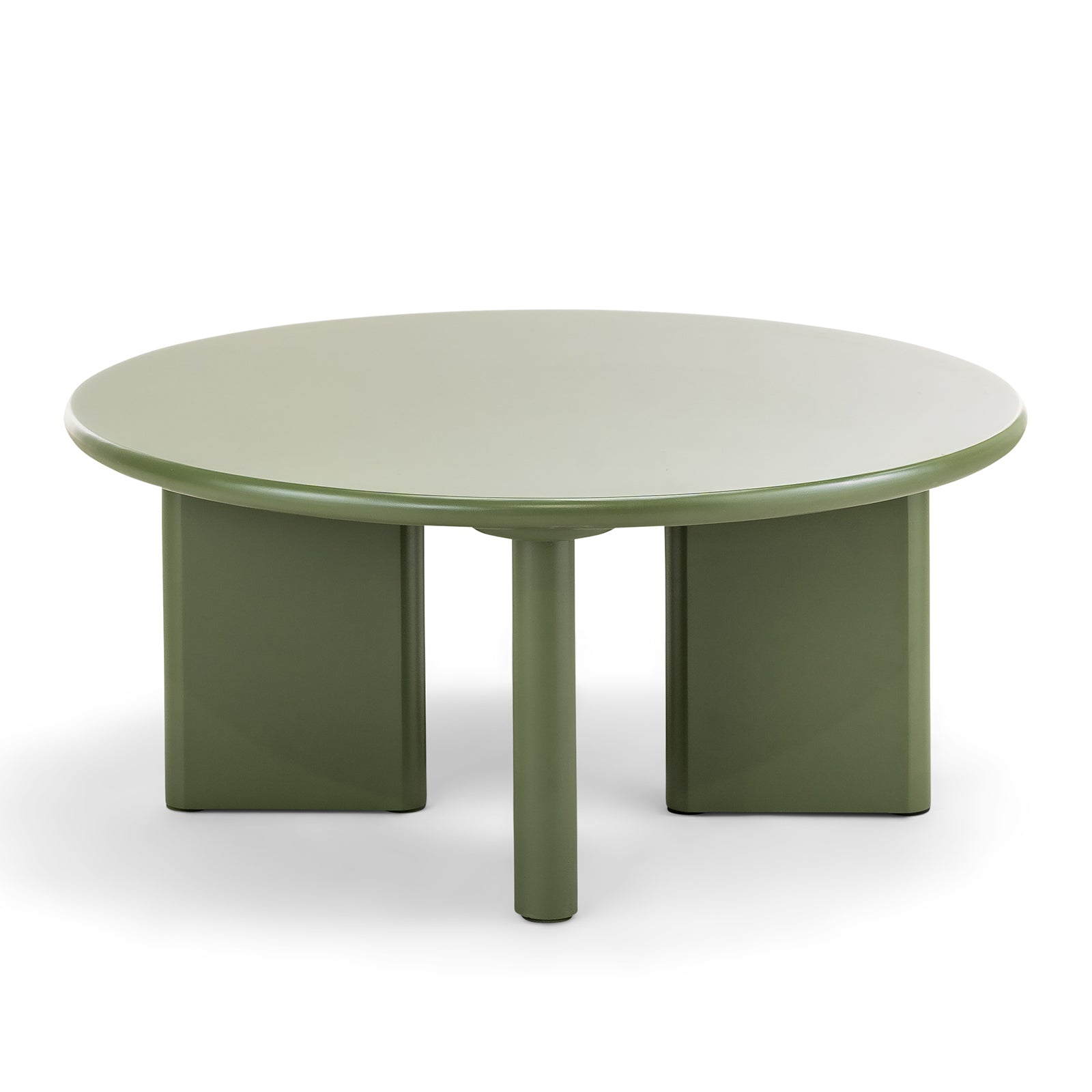 Terren 80cm Round Coffee Table - Olive Green Coffee Table Eastern-Local
