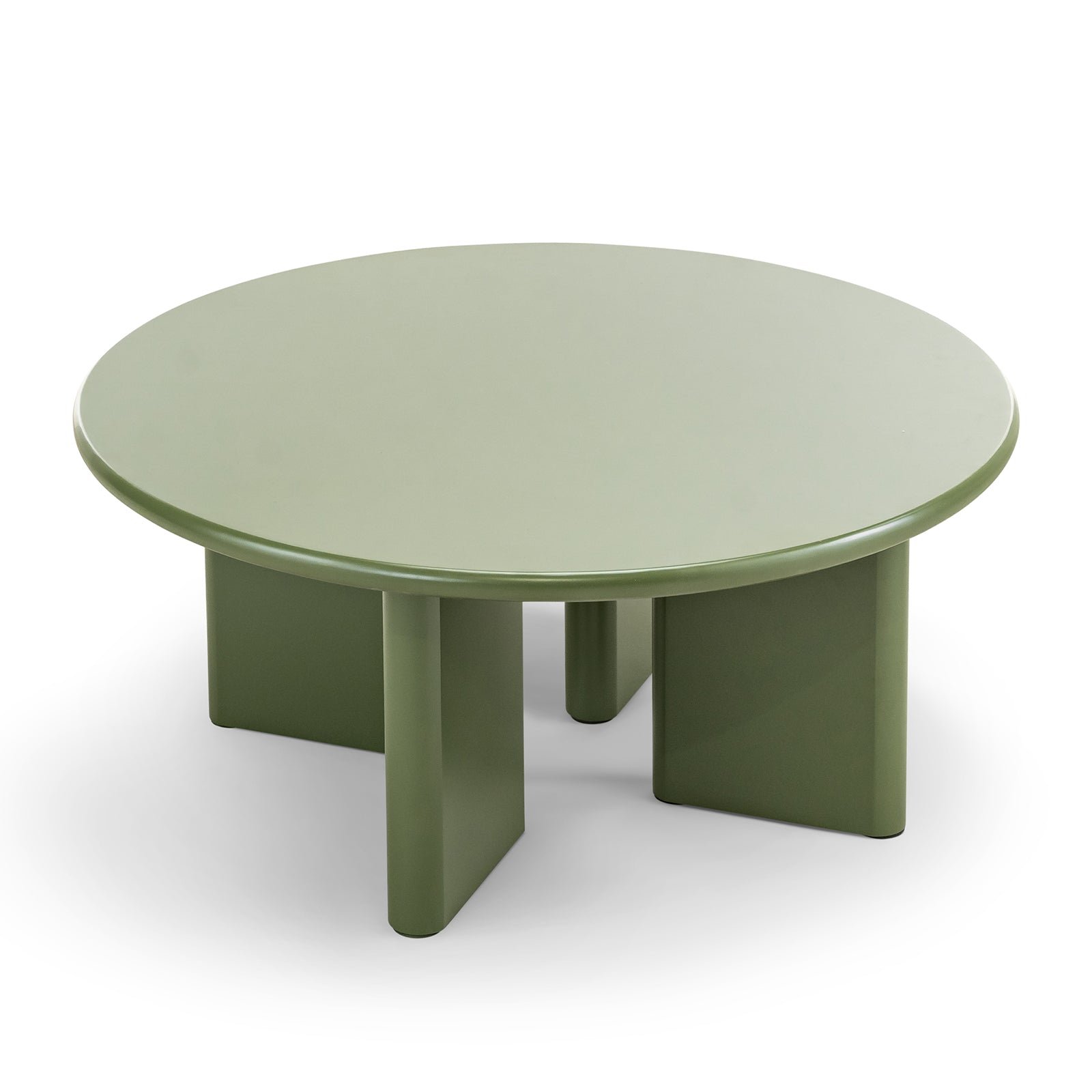 Terren 80cm Round Coffee Table - Olive Green Coffee Table Eastern-Local