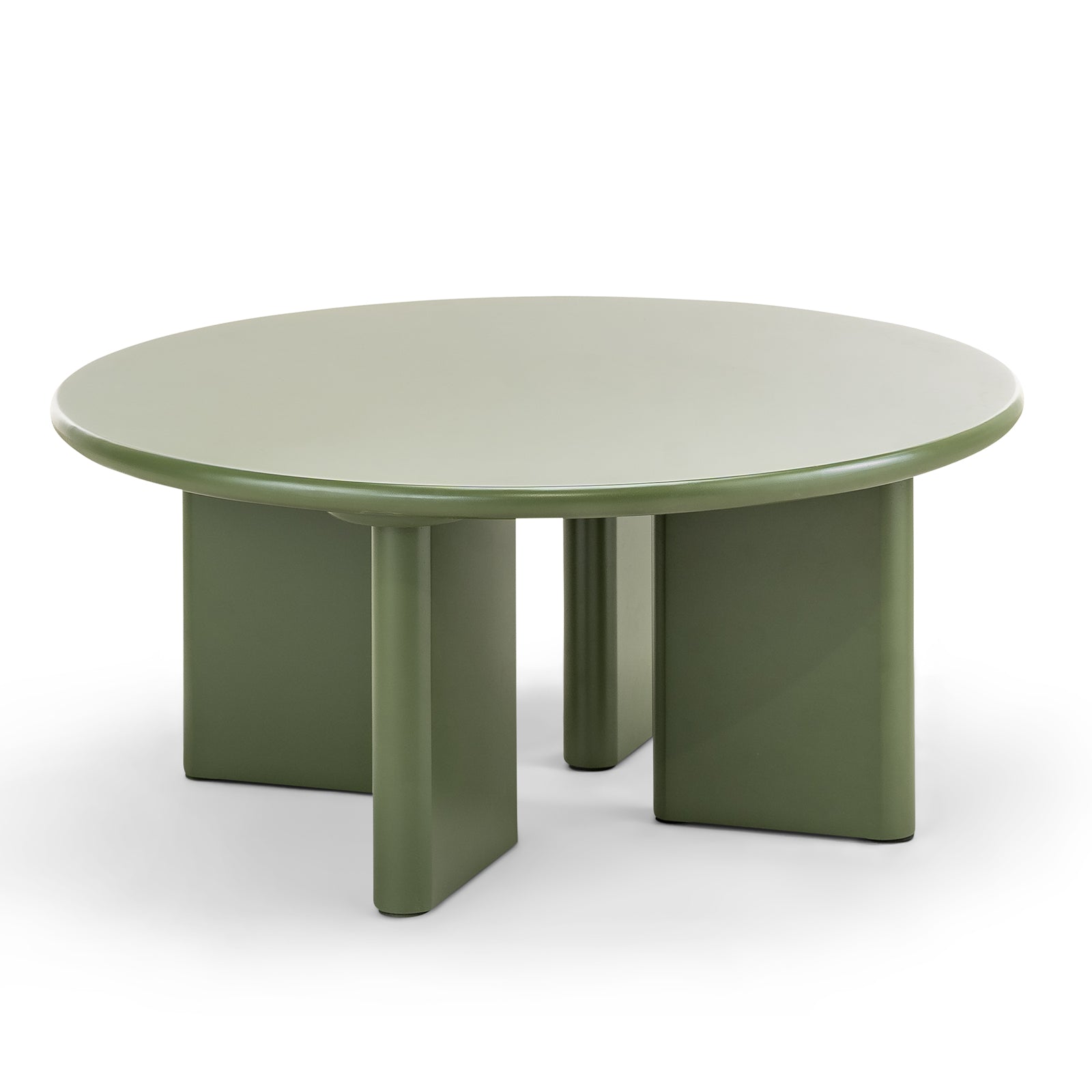 Terren 80cm Round Coffee Table - Olive Green Coffee Table Eastern-Local