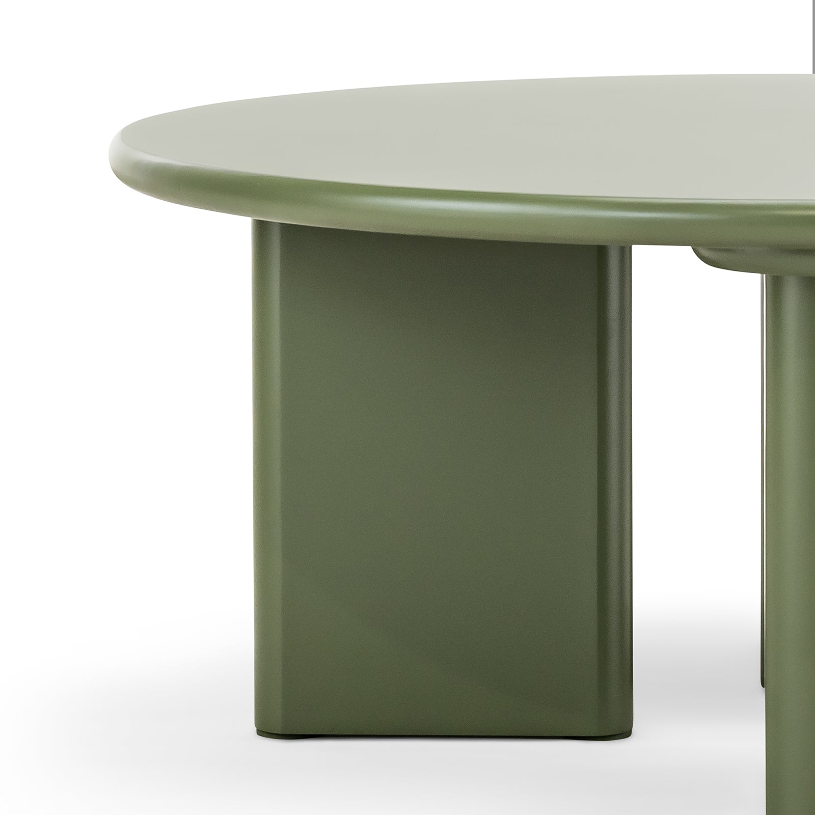 Terren 80cm Round Coffee Table - Olive Green Coffee Table Eastern-Local