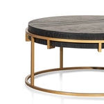 Ex Display - Shelley 100cm Round Coffee Table - Golden Coffee Table Nicki-Core   