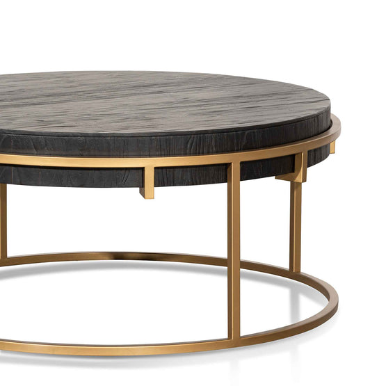 Ex Display - Shelley 100cm Round Coffee Table - Golden Coffee Table Nicki-Core   