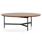 Ex Display - Frazier 100cm Wooden Round Coffee Table - Walnut Coffee Table Century-Core   