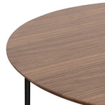 Ex Display - Frazier 100cm Wooden Round Coffee Table - Walnut Coffee Table Century-Core   