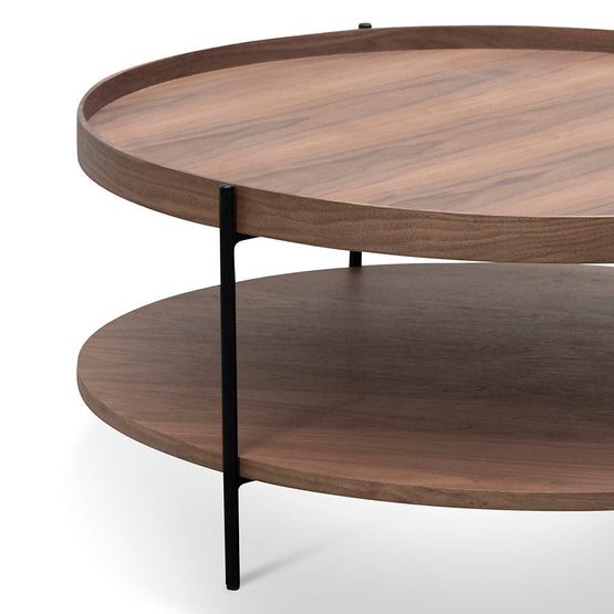 Ex Display - Zelma 90cm Round Coffee Table - Walnut Coffee Table Dwood-Core   