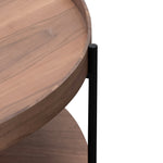 Ex Display - Zelma 90cm Round Coffee Table - Walnut Coffee Table Dwood-Core   