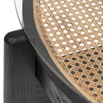 Ex Display - McDaniel 96cm Round Glass Coffee Table - Black Coffee Table Nicki-Core