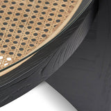 Ex Display - McDaniel 96cm Round Glass Coffee Table - Black Coffee Table Nicki-Core
