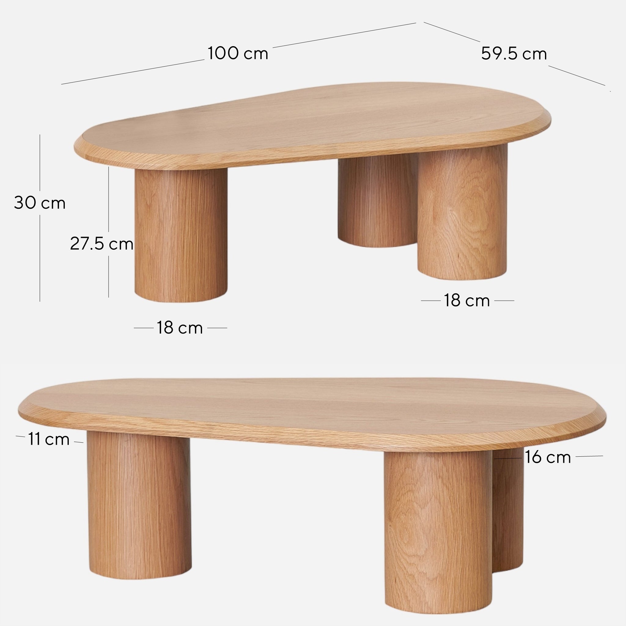 Chen Nested Table - Natural Oak | Interior Secrets